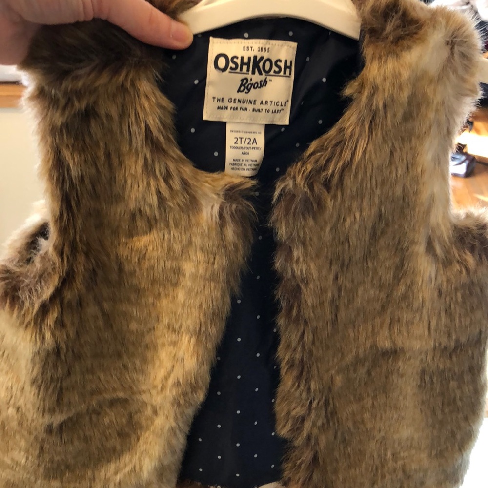 Toddler girl fur vest